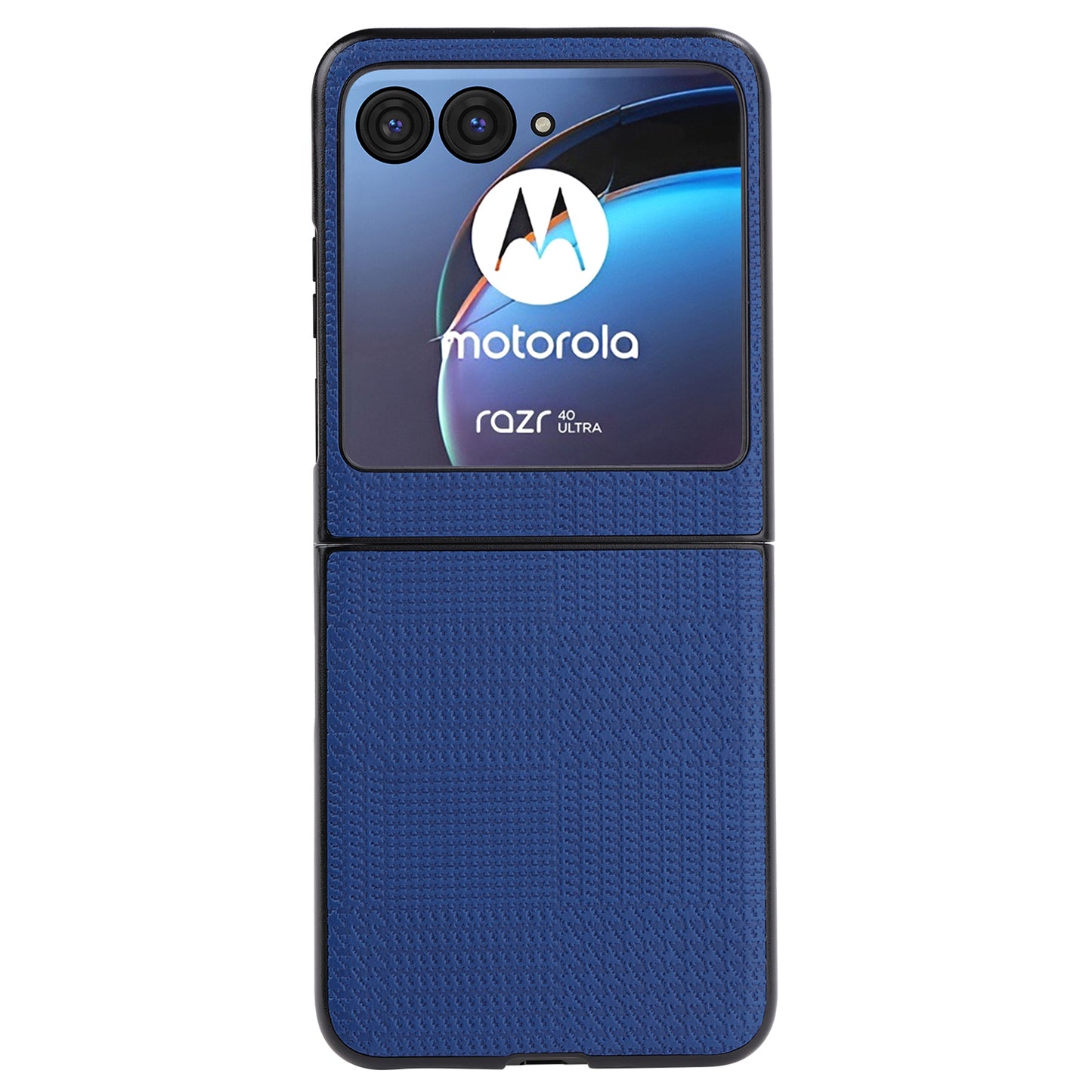Vili TH Series For Motorola Razr 40 Ultra 5G Anti-drop Phone Case PU Leather Coated PC+TPU Phone Cover - Blue