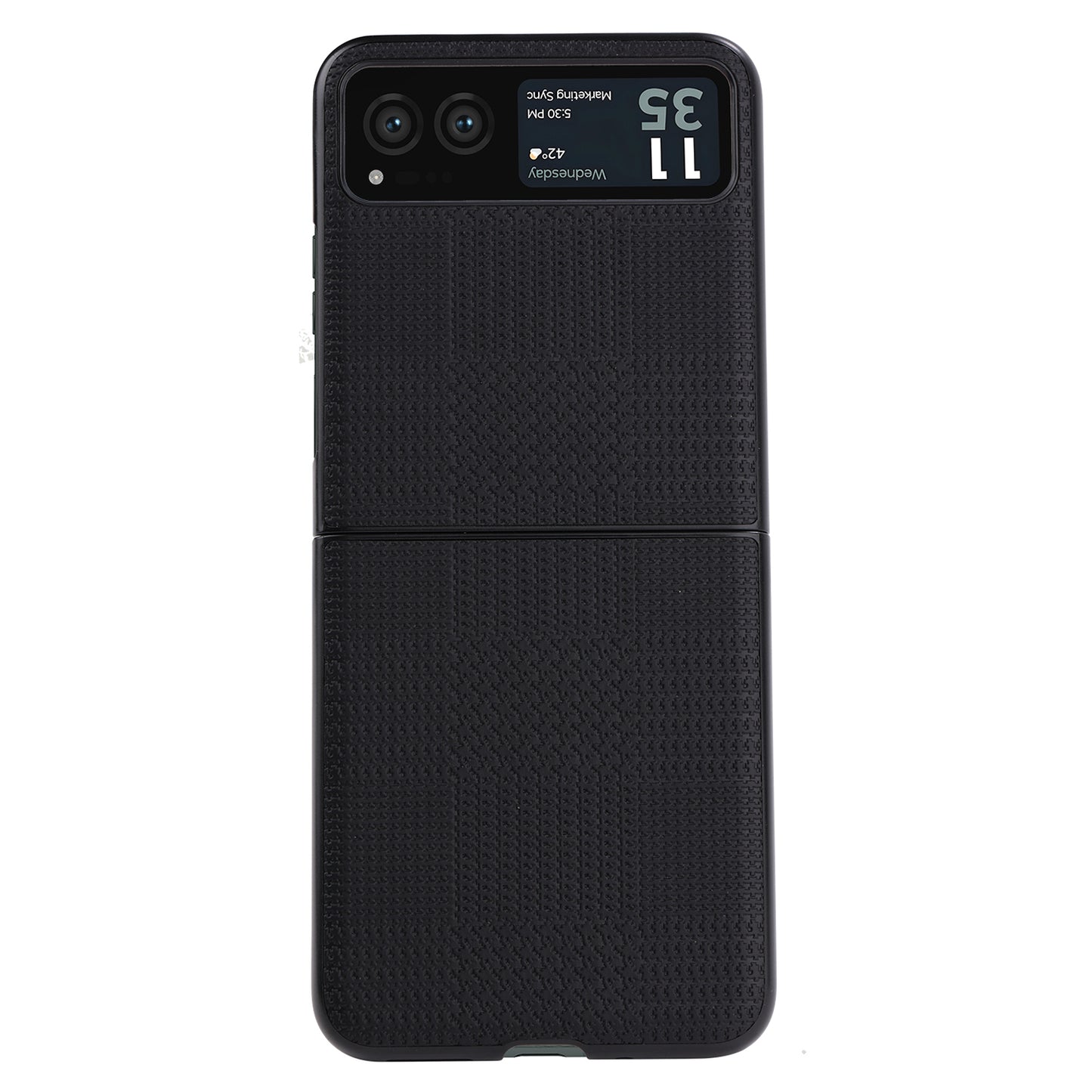 Vili TH Series For Motorola Razr 40 5G Phone Case PU Leather Coated PC+TPU Scratch-proof Cover - Black