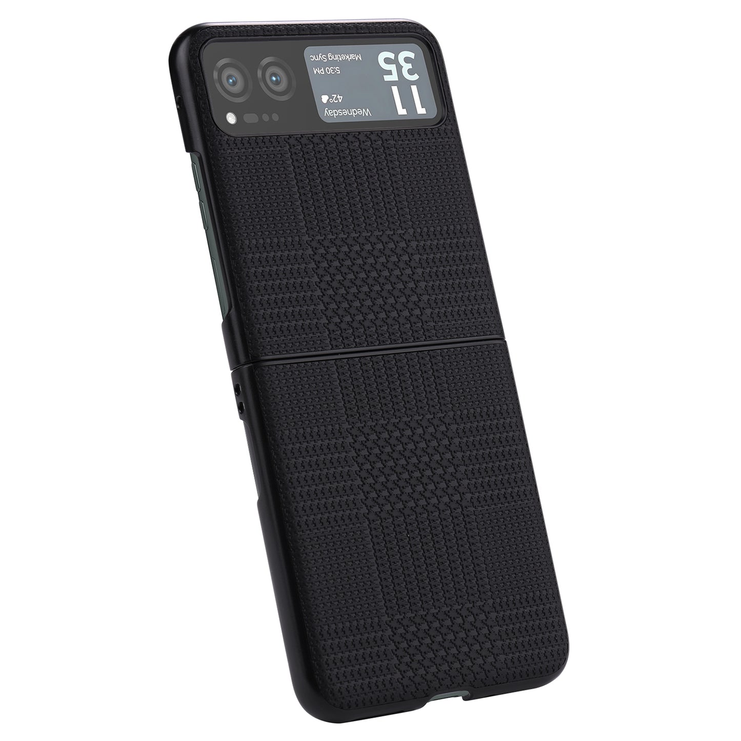 Vili TH Series For Motorola Razr 40 5G Phone Case PU Leather Coated PC+TPU Scratch-proof Cover - Black