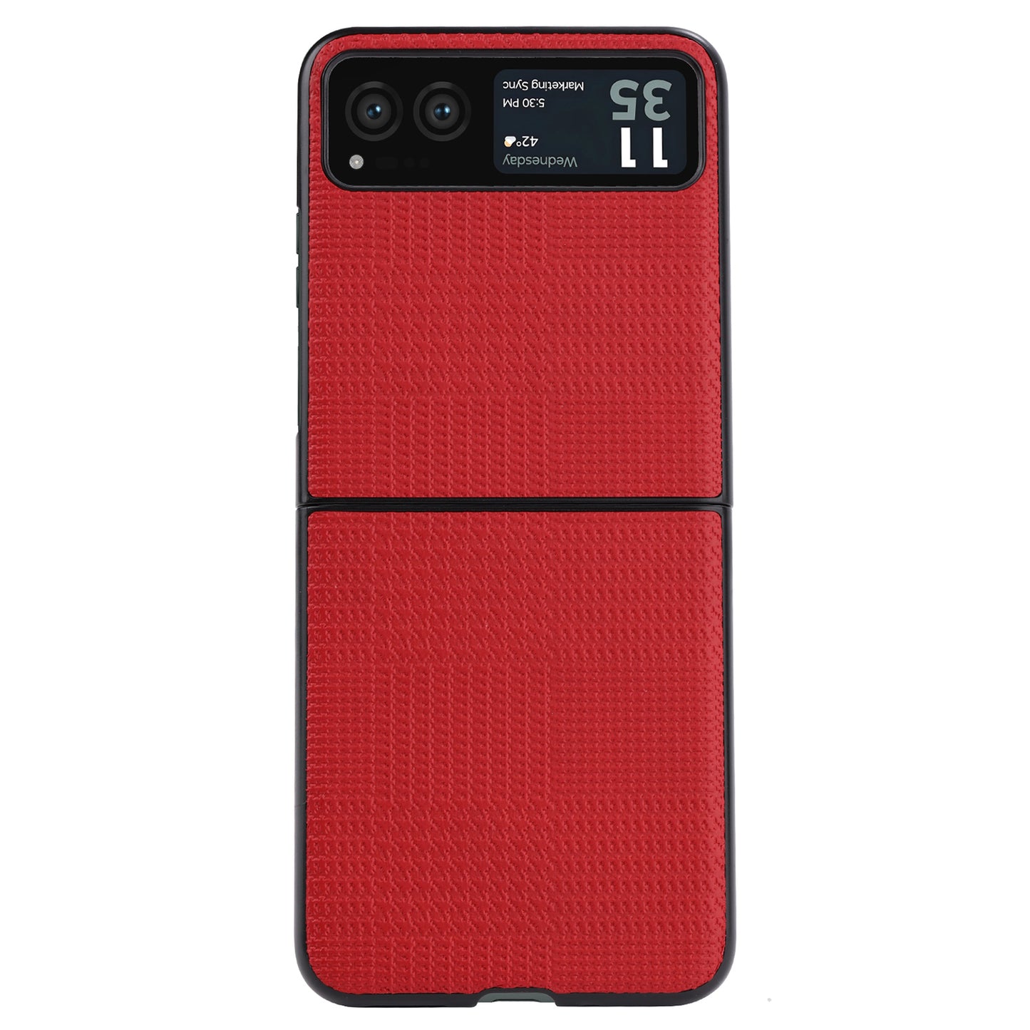 Vili TH Series For Motorola Razr 40 5G Phone Case PU Leather Coated PC+TPU Scratch-proof Cover - Red