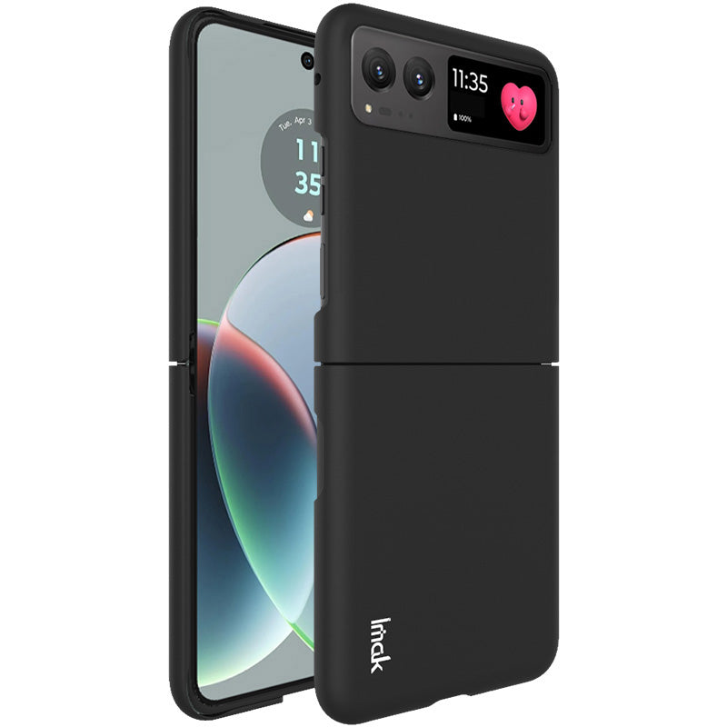 Uniqkart JS-2 Series For Motorola Razr 40 5G Protective Case Hard PC Anti-Drop Phone Cover - Black