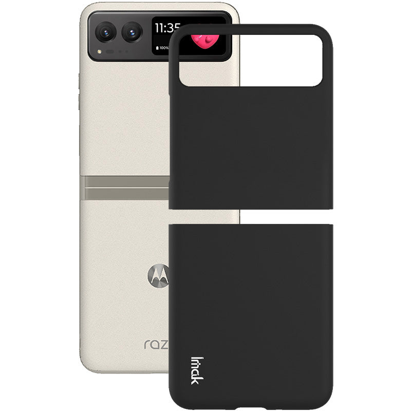 Uniqkart JS-2 Series For Motorola Razr 40 5G Protective Case Hard PC Anti-Drop Phone Cover - Black