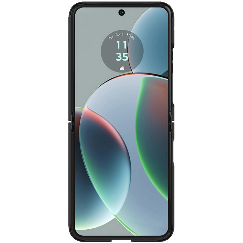 Uniqkart JS-2 Series For Motorola Razr 40 5G Protective Case Hard PC Anti-Drop Phone Cover - Black