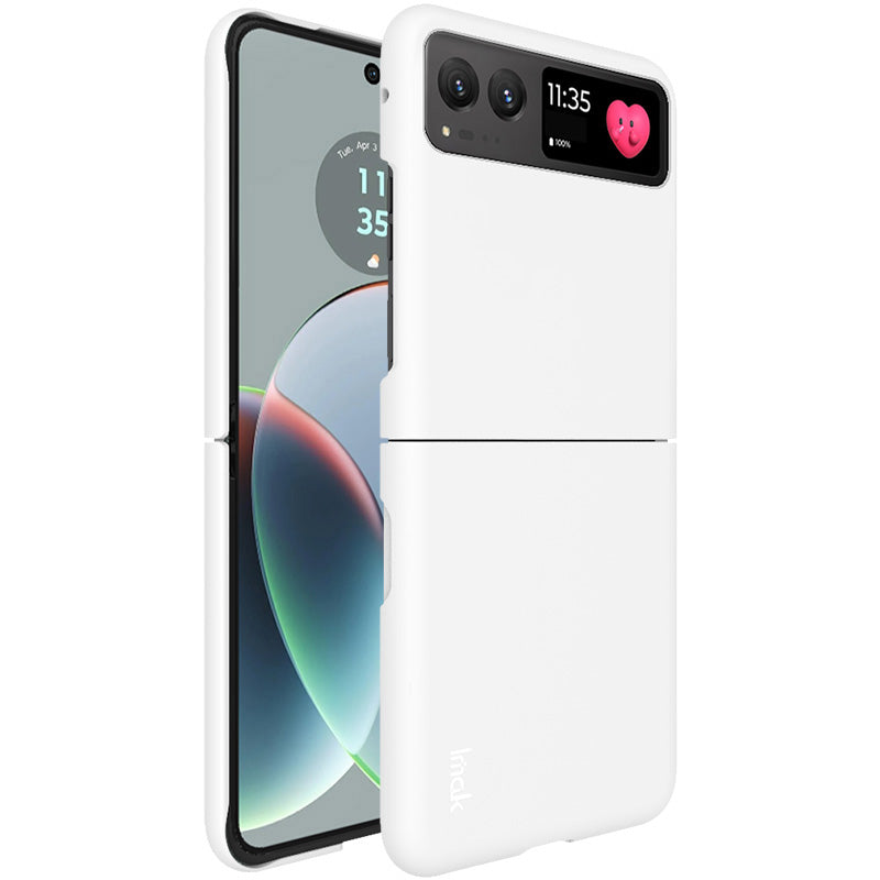 Uniqkart JS-2 Series For Motorola Razr 40 5G Protective Case Hard PC Anti-Drop Phone Cover - White
