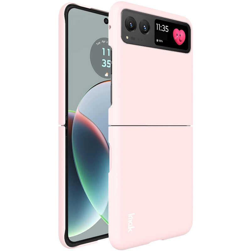 Uniqkart JS-2 Series For Motorola Razr 40 5G Protective Case Hard PC Anti-Drop Phone Cover - Pink