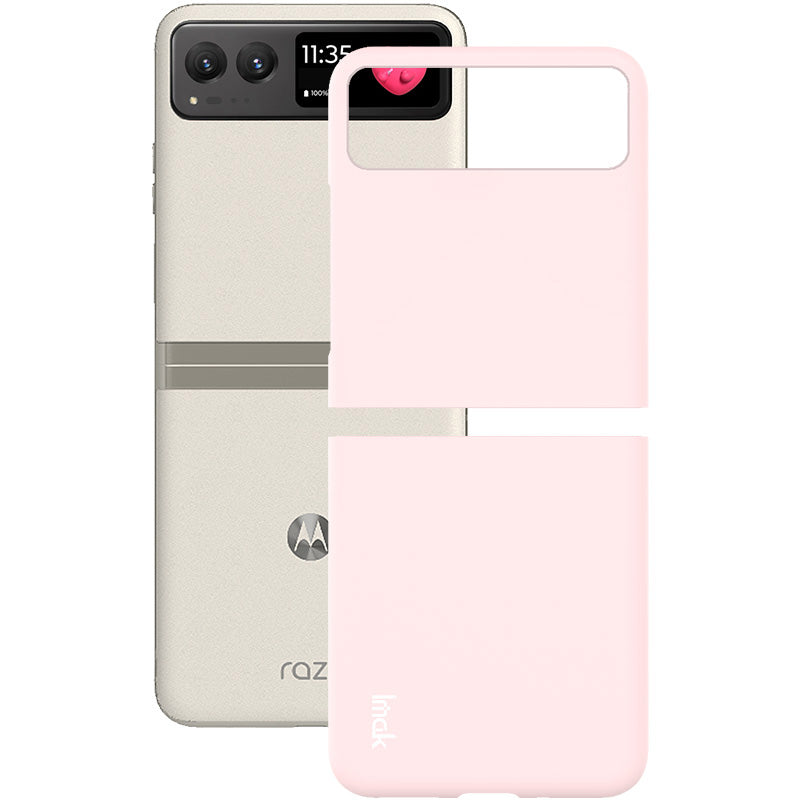 Uniqkart JS-2 Series For Motorola Razr 40 5G Protective Case Hard PC Anti-Drop Phone Cover - Pink