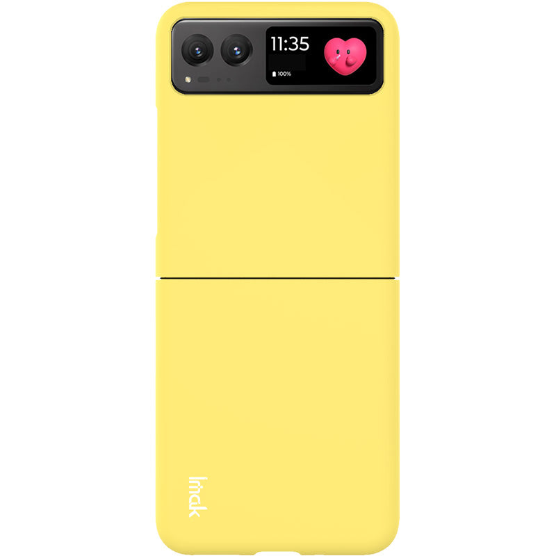 Uniqkart JS-2 Series For Motorola Razr 40 5G Protective Case Hard PC Anti-Drop Phone Cover - Yellow