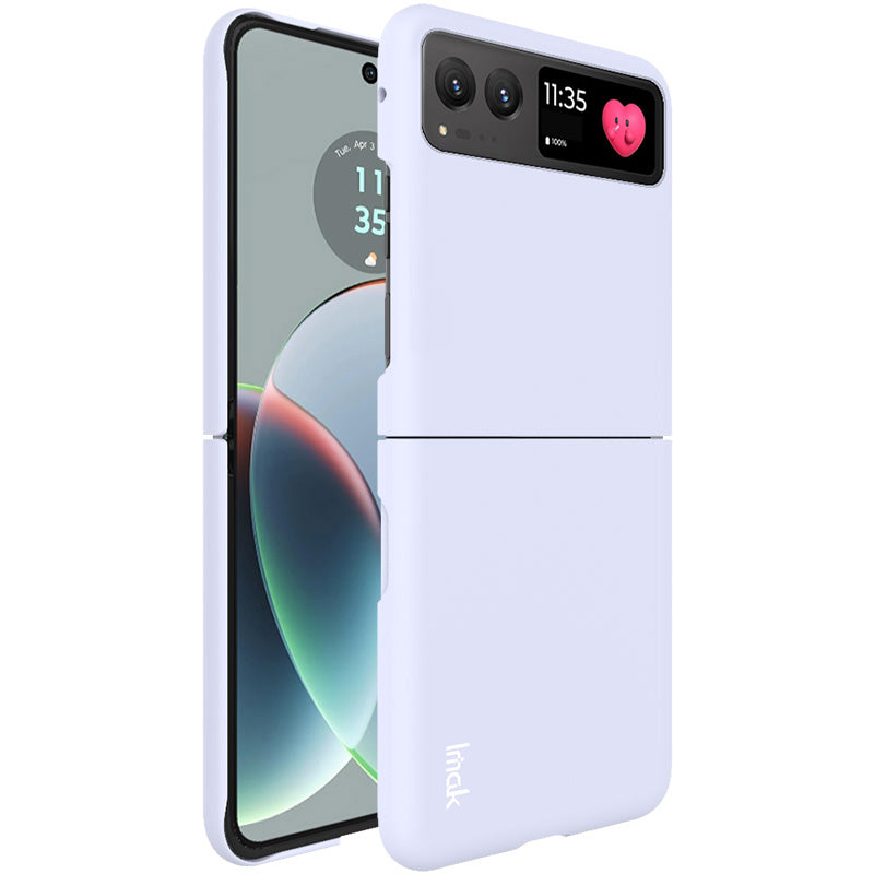 Uniqkart JS-2 Series For Motorola Razr 40 5G Protective Case Hard PC Anti-Drop Phone Cover - Purple