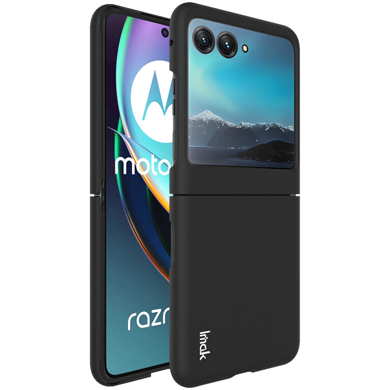 Uniqkart JS-2 Series Shockproof Case for Motorola Razr 40 Ultra 5G Anti-Drop Hard PC Phone Cover - Black