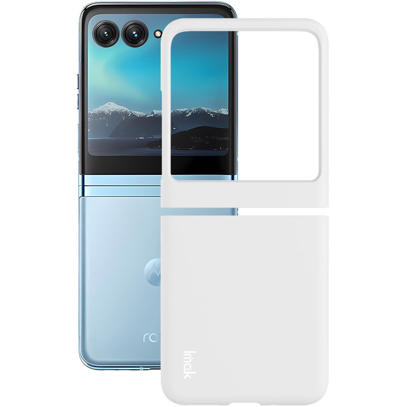 Uniqkart JS-2 Series Shockproof Case for Motorola Razr 40 Ultra 5G Anti-Drop Hard PC Phone Cover - White