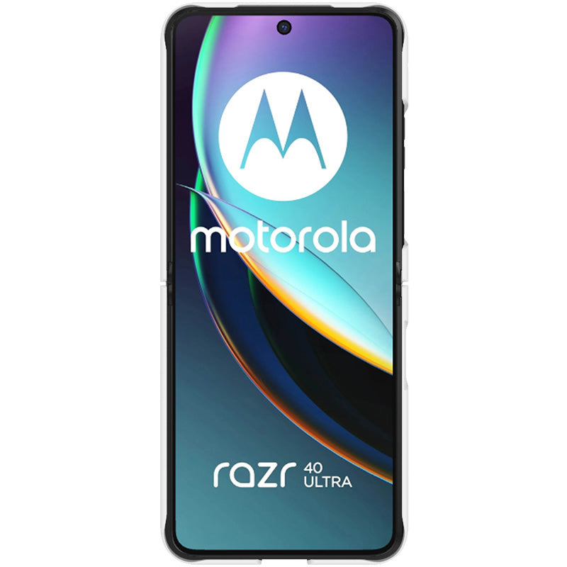 Uniqkart JS-2 Series Shockproof Case for Motorola Razr 40 Ultra 5G Anti-Drop Hard PC Phone Cover - White