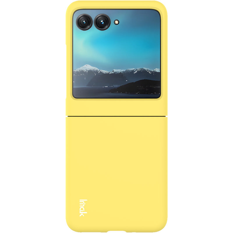 Uniqkart JS-2 Series Shockproof Case for Motorola Razr 40 Ultra 5G Anti-Drop Hard PC Phone Cover - Yellow