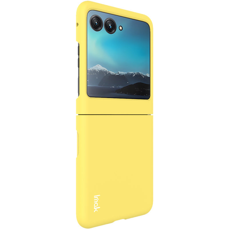 Uniqkart JS-2 Series Shockproof Case for Motorola Razr 40 Ultra 5G Anti-Drop Hard PC Phone Cover - Yellow