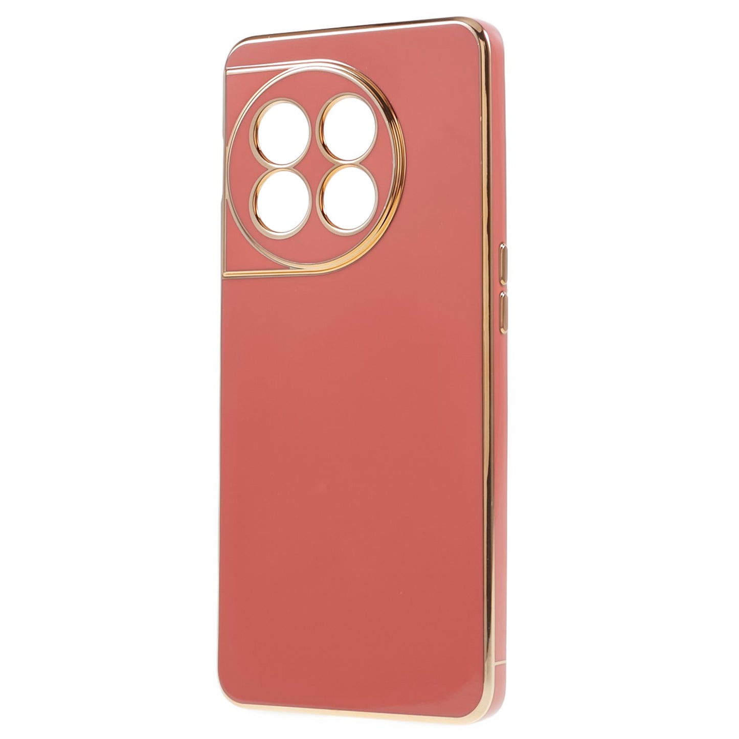 6D Glossy Anti-drop TPU Phone Case for OnePlus 11 5G Electroplating Smooth Phone Cover - Red