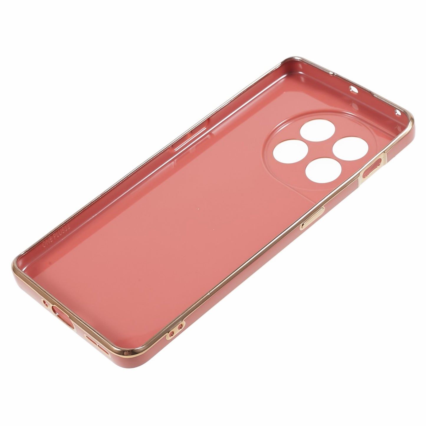 6D Glossy Anti-drop TPU Phone Case for OnePlus 11 5G Electroplating Smooth Phone Cover - Red