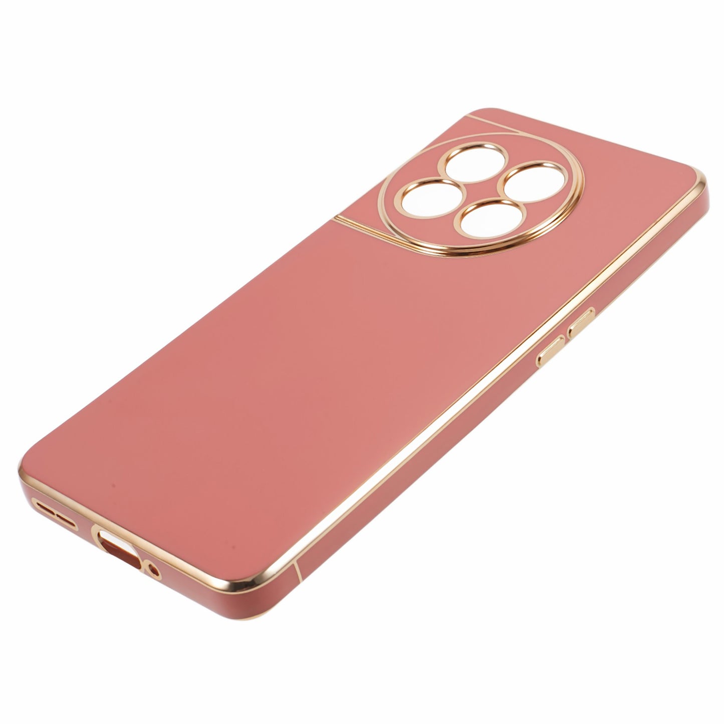 6D Glossy Anti-drop TPU Phone Case for OnePlus 11 5G Electroplating Smooth Phone Cover - Red