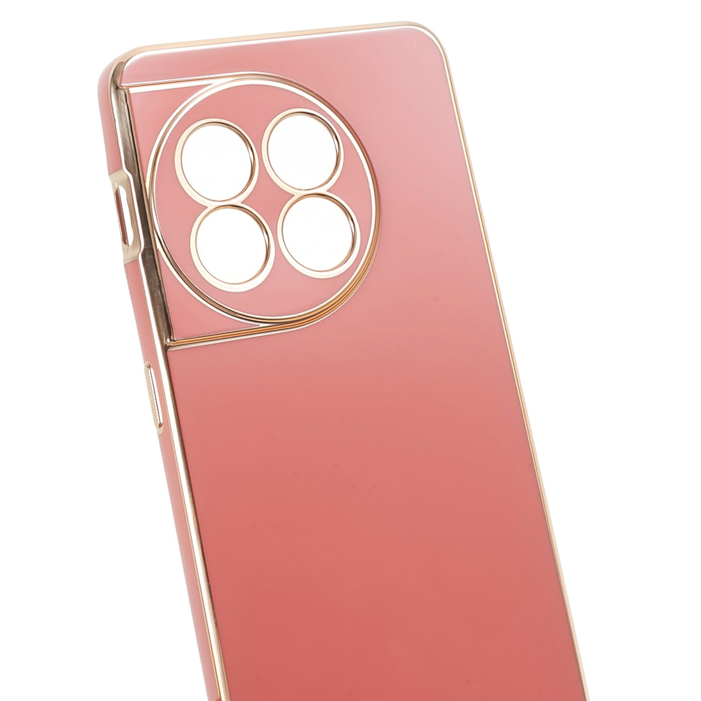 6D Glossy Anti-drop TPU Phone Case for OnePlus 11 5G Electroplating Smooth Phone Cover - Red