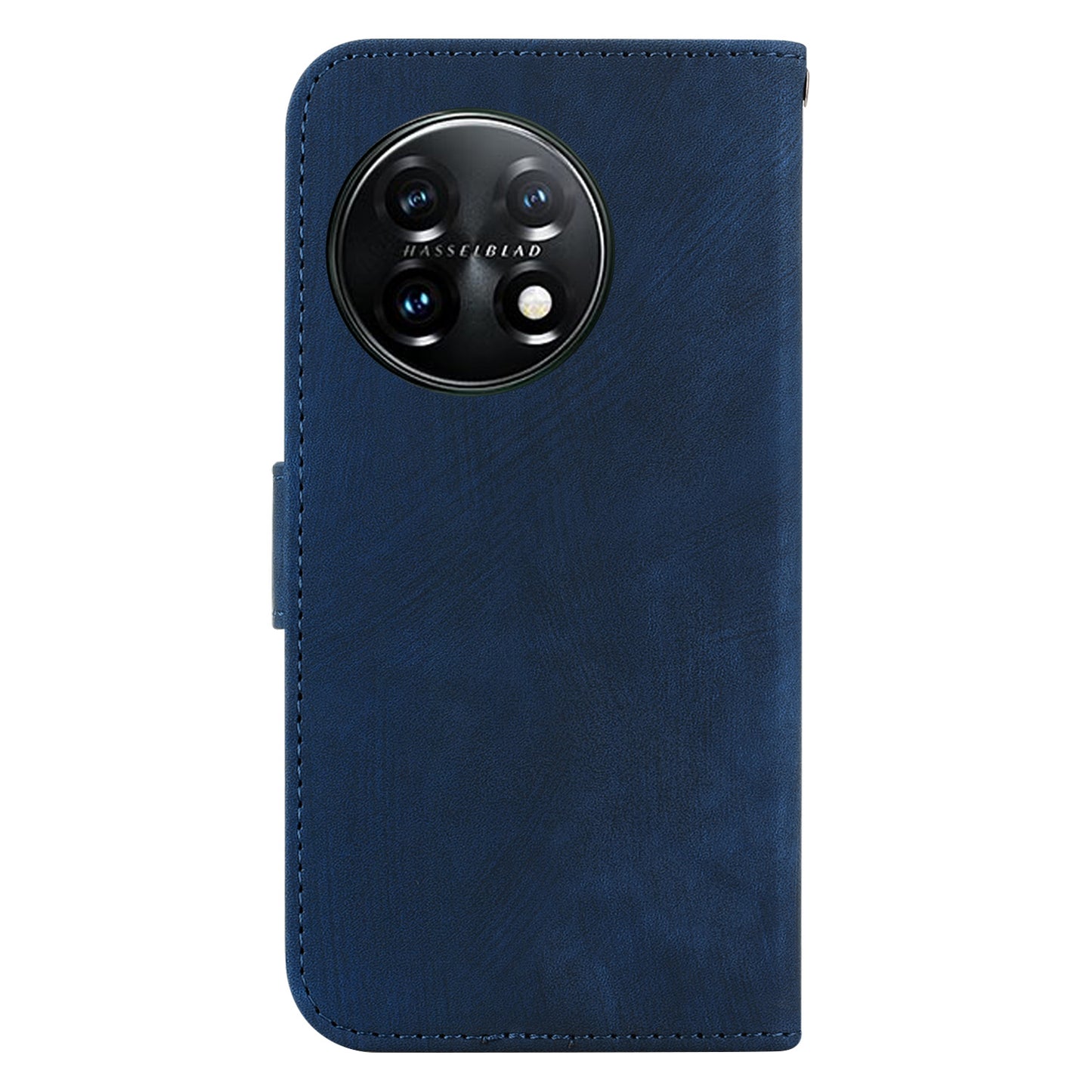 For OnePlus 11 5G PU Leather Folio Flip Case Tiger Pattern Imprinted Stand Wallet Phone Cover - Dark Blue