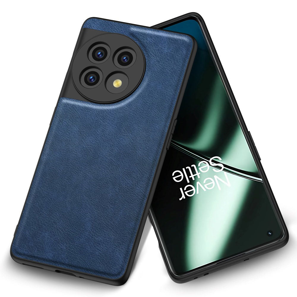 For OnePlus 11 5G PU Leather+TPU+PC Phone Cover Retro Anti-scratch Cell Phone Case - Blue