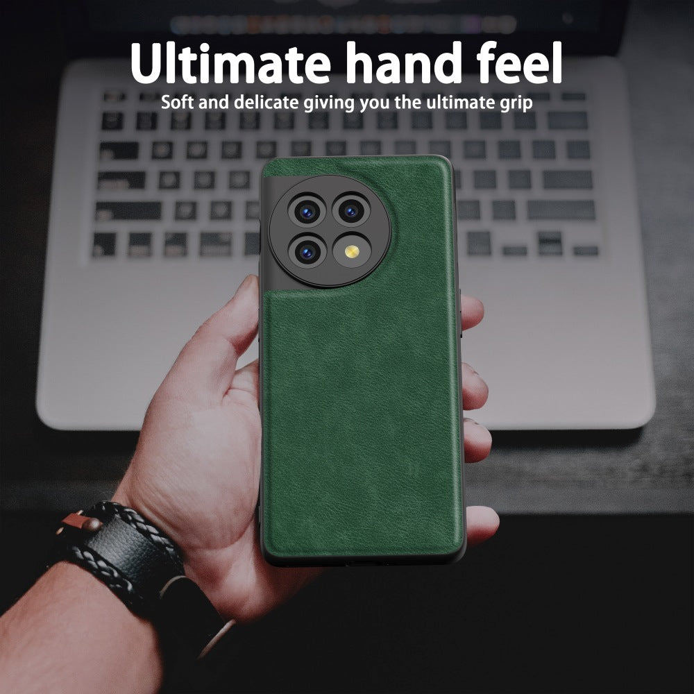 For OnePlus 11 5G PU Leather+TPU+PC Phone Cover Retro Anti-scratch Cell Phone Case - Green