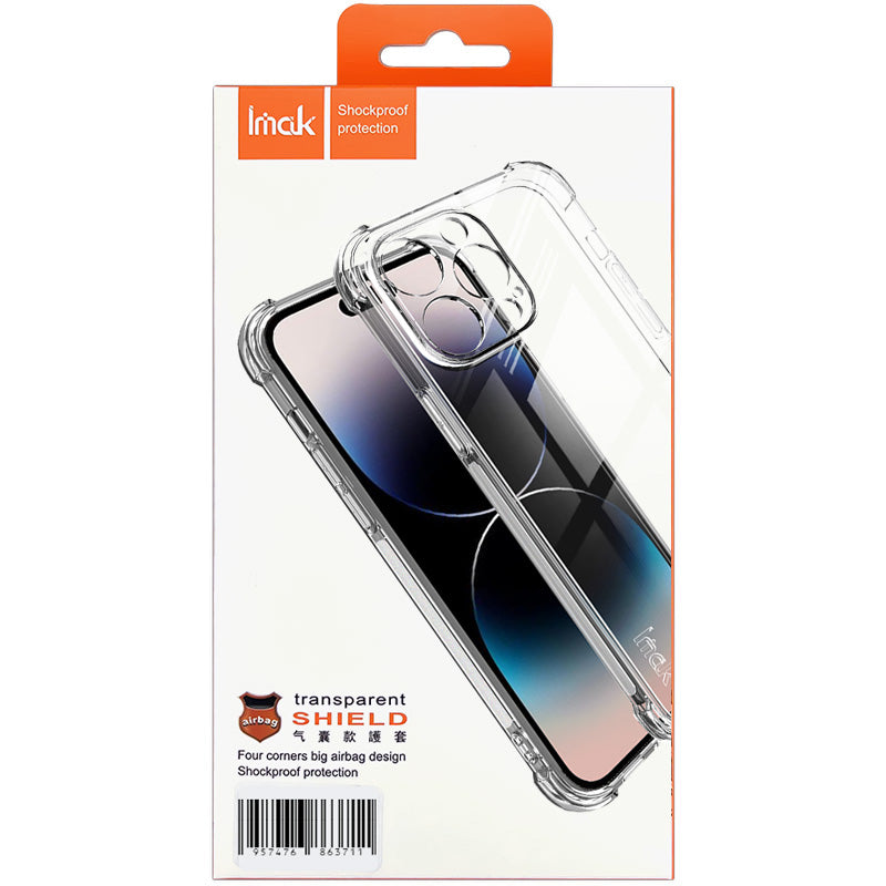 IMAK For Xiaomi Redmi Note 13 Pro+ 5G Airbag Corner Shock-absorbing Phone Case Clear TPU Cover - Transparent