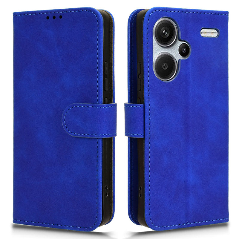 For Xiaomi Redmi Note 13 Pro+ 5G Case Skin-touch Leather Phone Cover - Blue