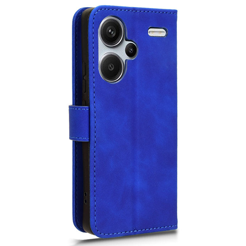For Xiaomi Redmi Note 13 Pro+ 5G Case Skin-touch Leather Phone Cover - Blue
