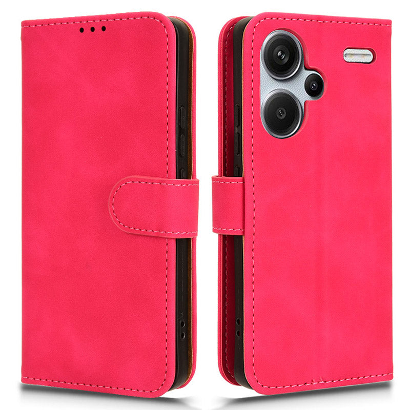 For Xiaomi Redmi Note 13 Pro+ 5G Case Skin-touch Leather Phone Cover - Rose