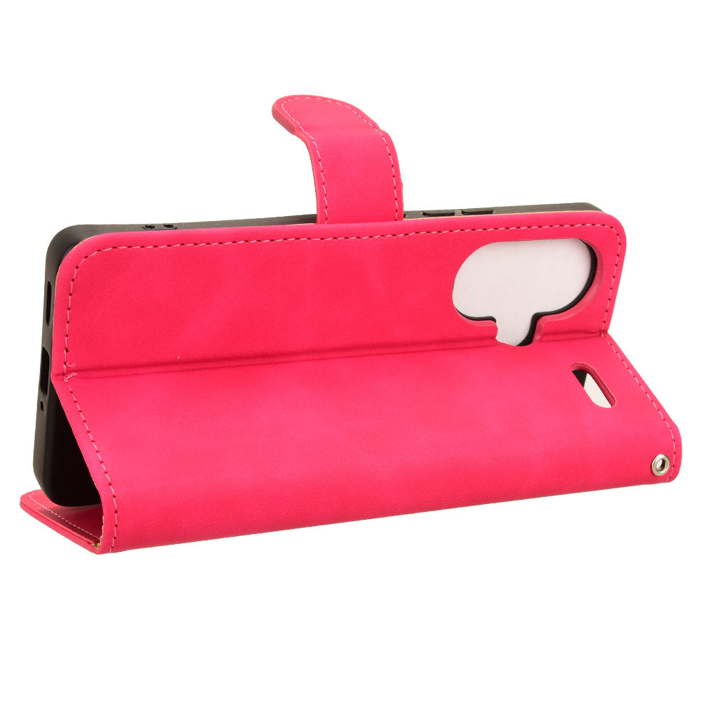 For Xiaomi Redmi Note 13 Pro+ 5G Case Skin-touch Leather Phone Cover - Rose