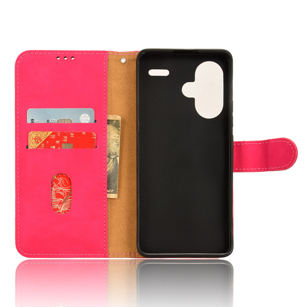 For Xiaomi Redmi Note 13 Pro+ 5G Case Skin-touch Leather Phone Cover - Rose