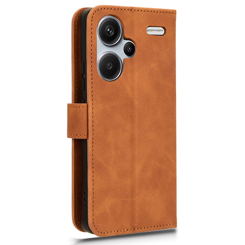 For Xiaomi Redmi Note 13 Pro+ 5G Case Skin-touch Leather Phone Cover - Brown