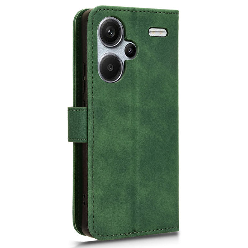For Xiaomi Redmi Note 13 Pro+ 5G Case Skin-touch Leather Phone Cover - Green