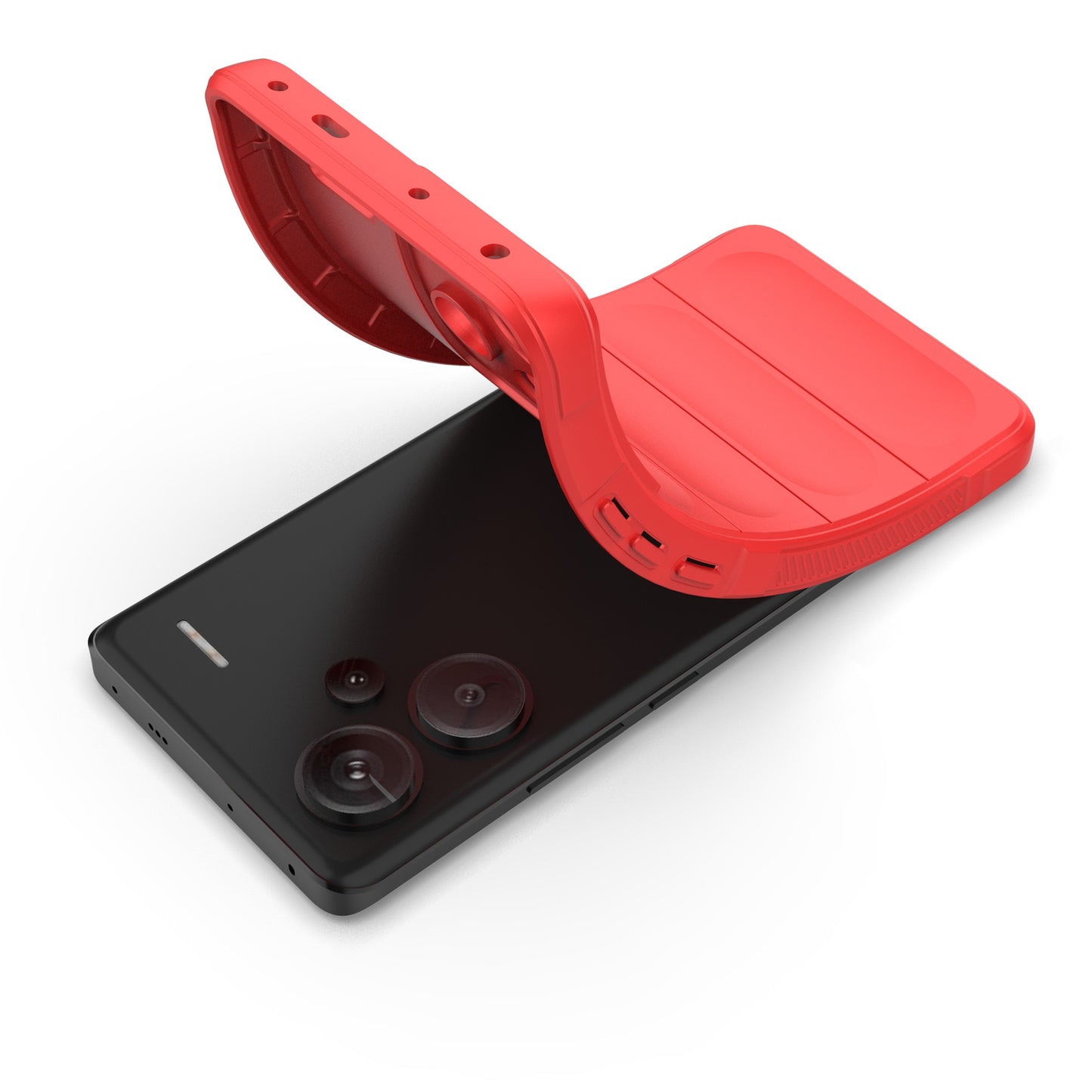 For Xiaomi Redmi Note 13 Pro+ 5G Case Anti-scratch TPU Rugged Phone Cover - Red