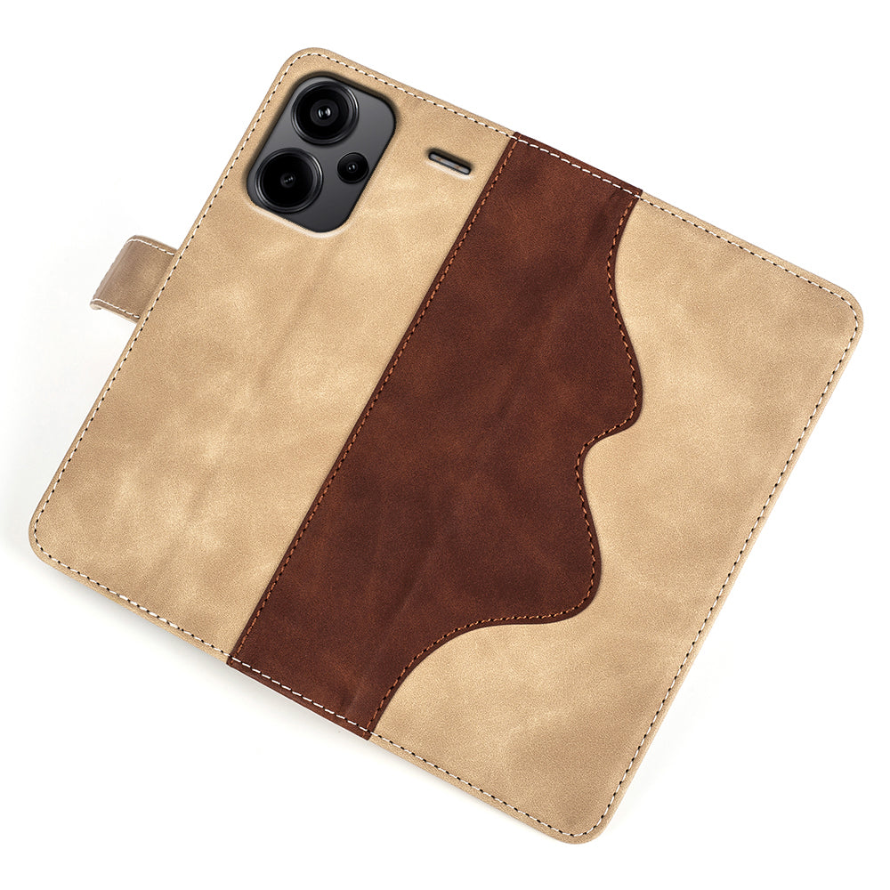 For Xiaomi Redmi Note 13 Pro+ 5G Case Folio Flip PU Leather Wallet Phone Cover - Yellow