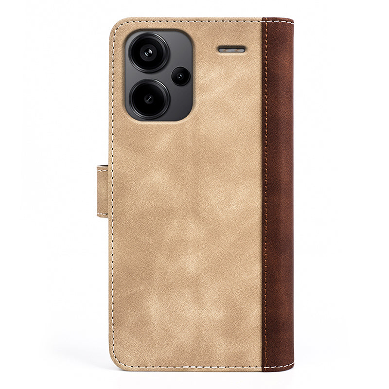 For Xiaomi Redmi Note 13 Pro+ 5G Case Folio Flip PU Leather Wallet Phone Cover - Yellow