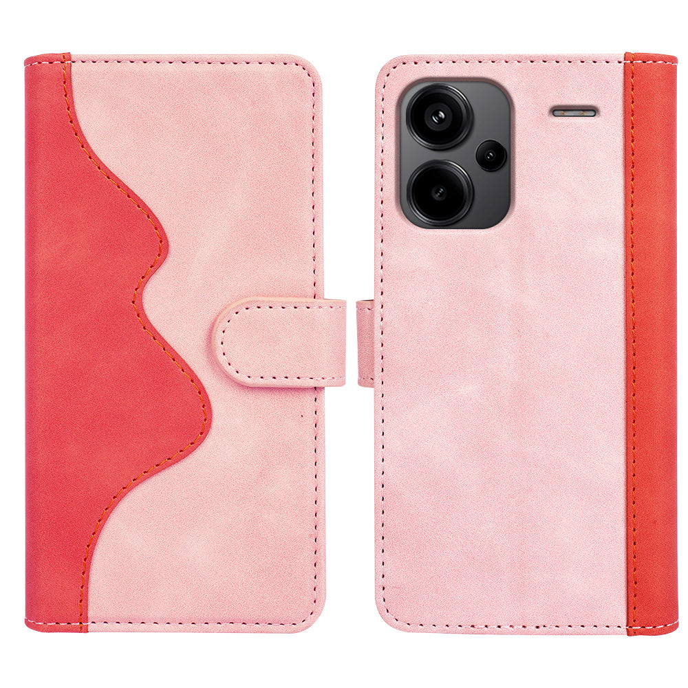 For Xiaomi Redmi Note 13 Pro+ 5G Case Folio Flip PU Leather Wallet Phone Cover - Pink