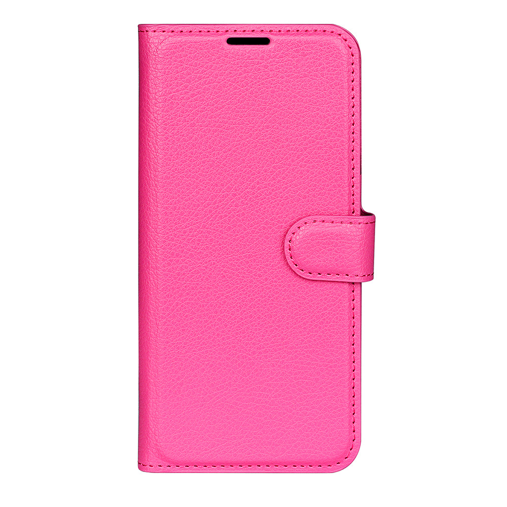 For Xiaomi Redmi Note 13 Pro+ 5G Case Litchi Texture Wallet Stand Leather Phone Shell - Rose