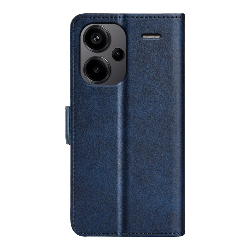 For Xiaomi Redmi Note 13 Pro+ 5G Case Drop Protection Leather Wallet Stand Cellphone Cover - Blue