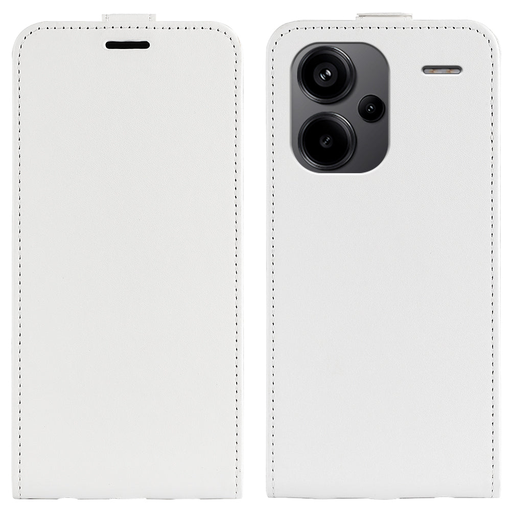 For Xiaomi Redmi Note 13 Pro+ 5G Case Crazy Horse Texture Card Holder Leather Phone Cover - White