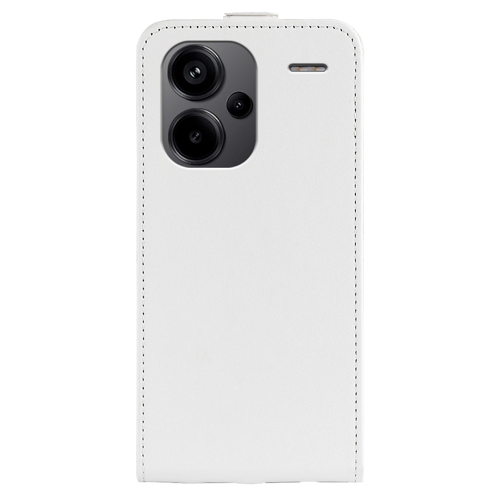 For Xiaomi Redmi Note 13 Pro+ 5G Case Crazy Horse Texture Card Holder Leather Phone Cover - White