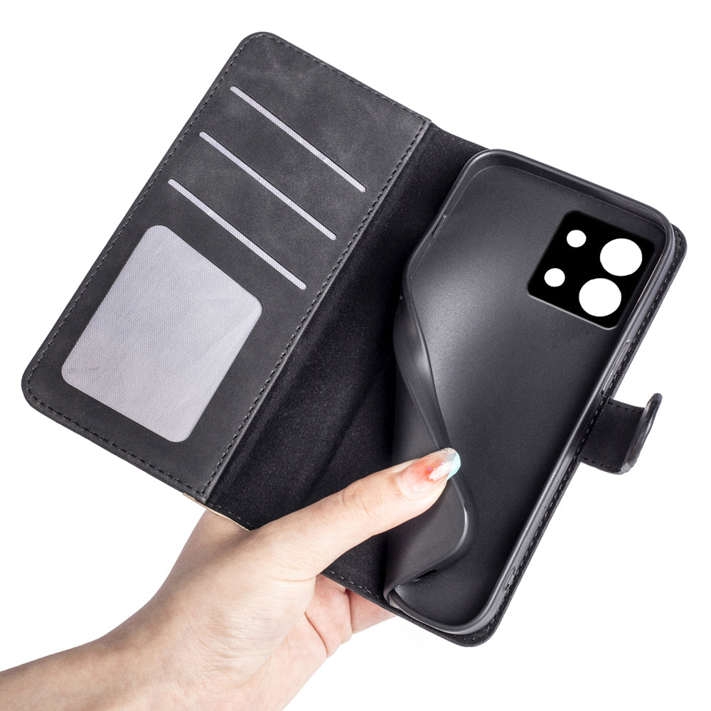 For Xiaomi Redmi Note 13 Pro 5G / Poco X6 5G Case Fully Wrapped PU Leather Wallet Phone Cover - Black