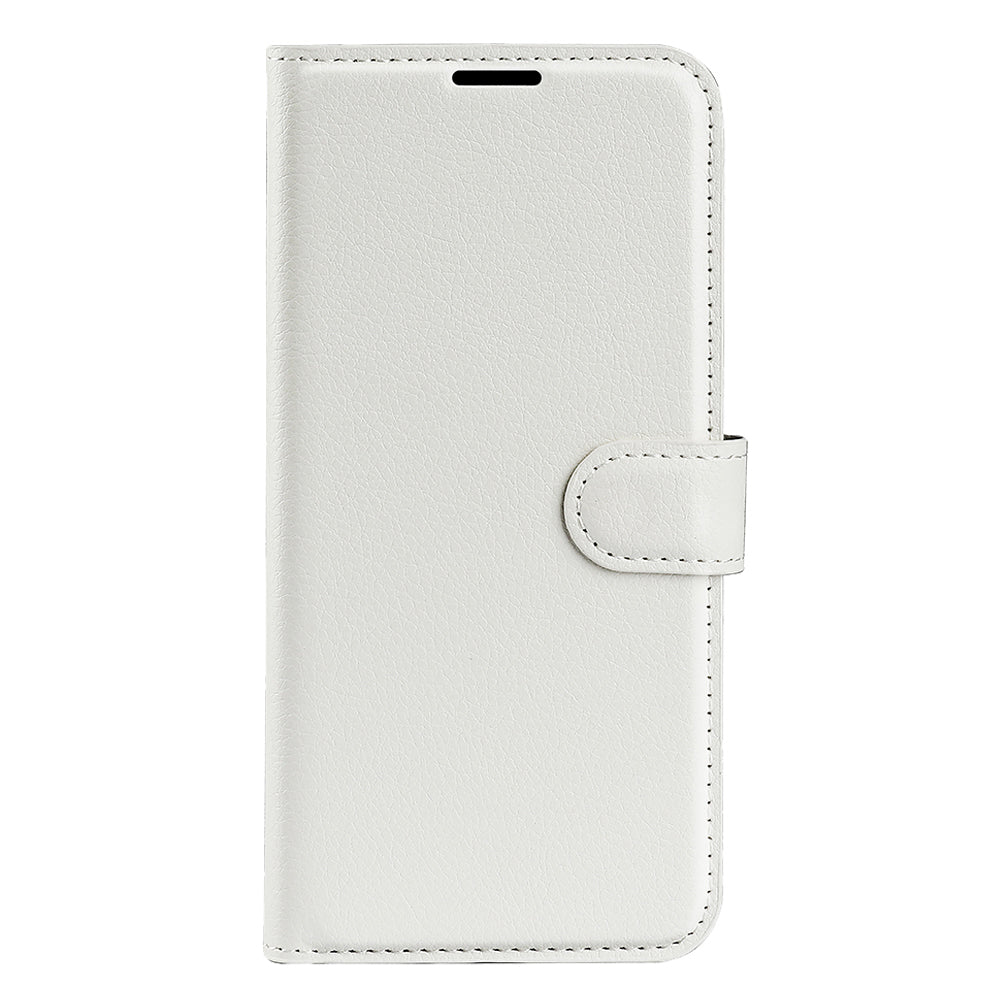 For Xiaomi Redmi Note 13 Pro 5G / Poco X6 5G Case Litchi Texture Leather Phone Shell with Stand - White
