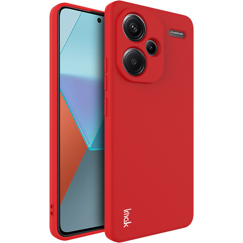 IMAK UC-4 Series for Xiaomi Redmi Note 13 Pro+ Case Straight Edge TPU Back Cover - Red