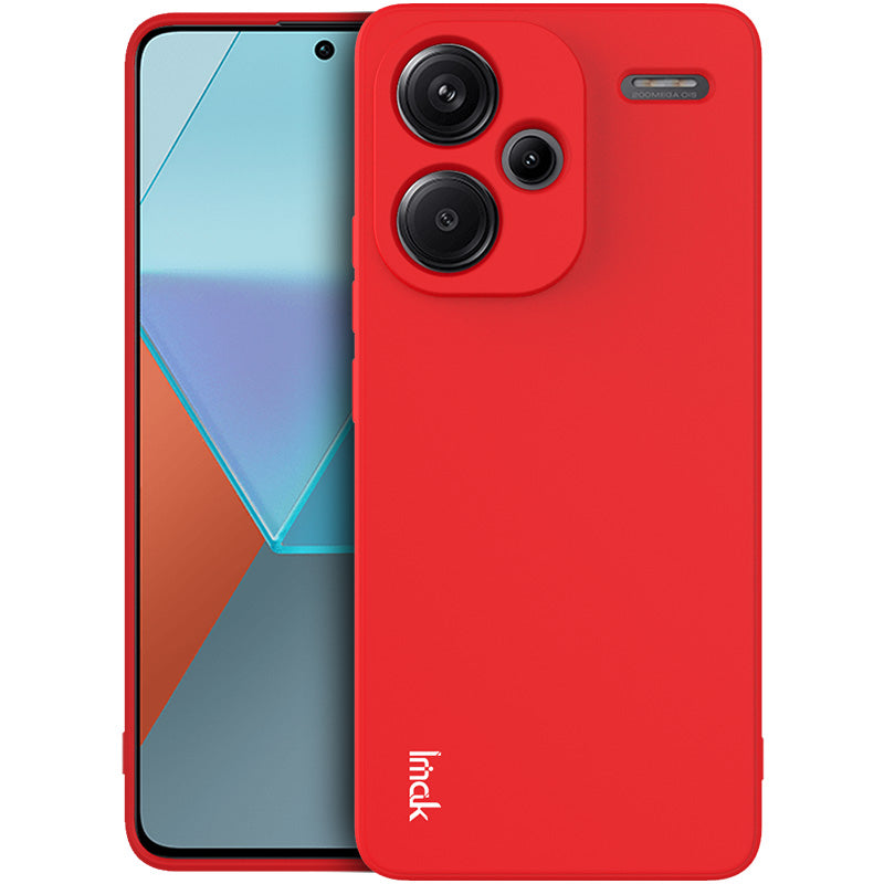 IMAK UC-4 Series for Xiaomi Redmi Note 13 Pro+ Case Straight Edge TPU Back Cover - Red