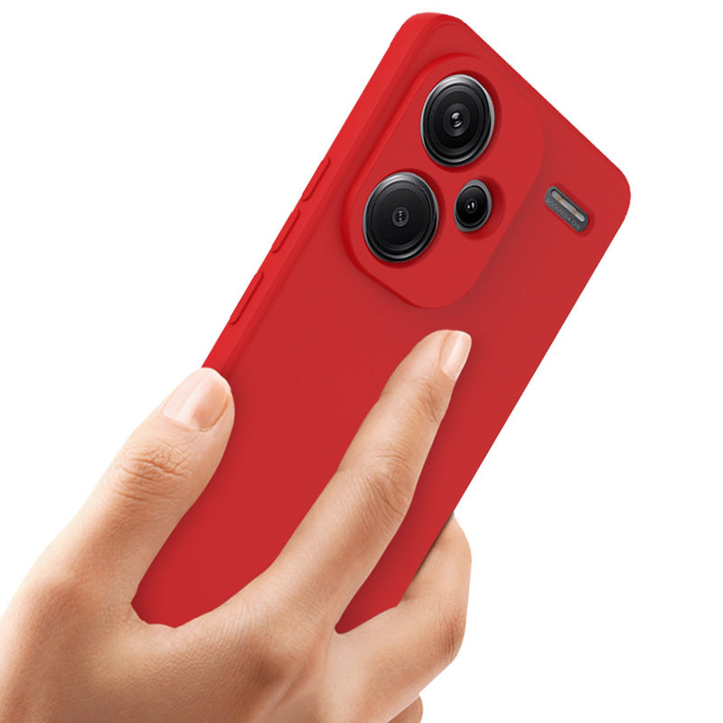 IMAK UC-4 Series for Xiaomi Redmi Note 13 Pro+ Case Straight Edge TPU Back Cover - Red