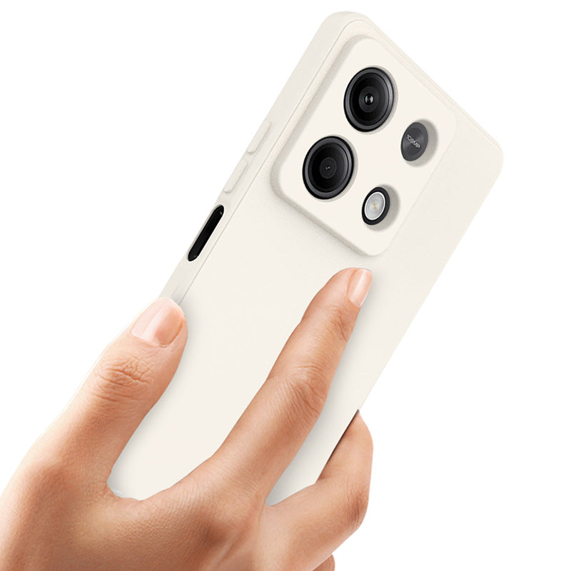 IMAK UC-4 Series for Xiaomi Redmi Note 13 5G TPU Case Straight Edge Phone Cover - White