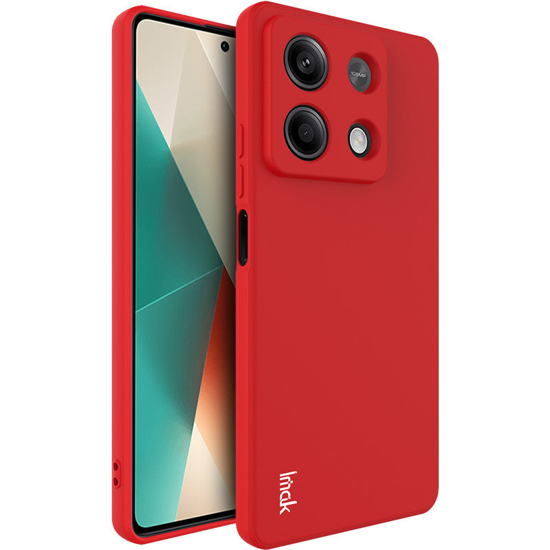 IMAK UC-4 Series for Xiaomi Redmi Note 13 5G TPU Case Straight Edge Phone Cover - Red