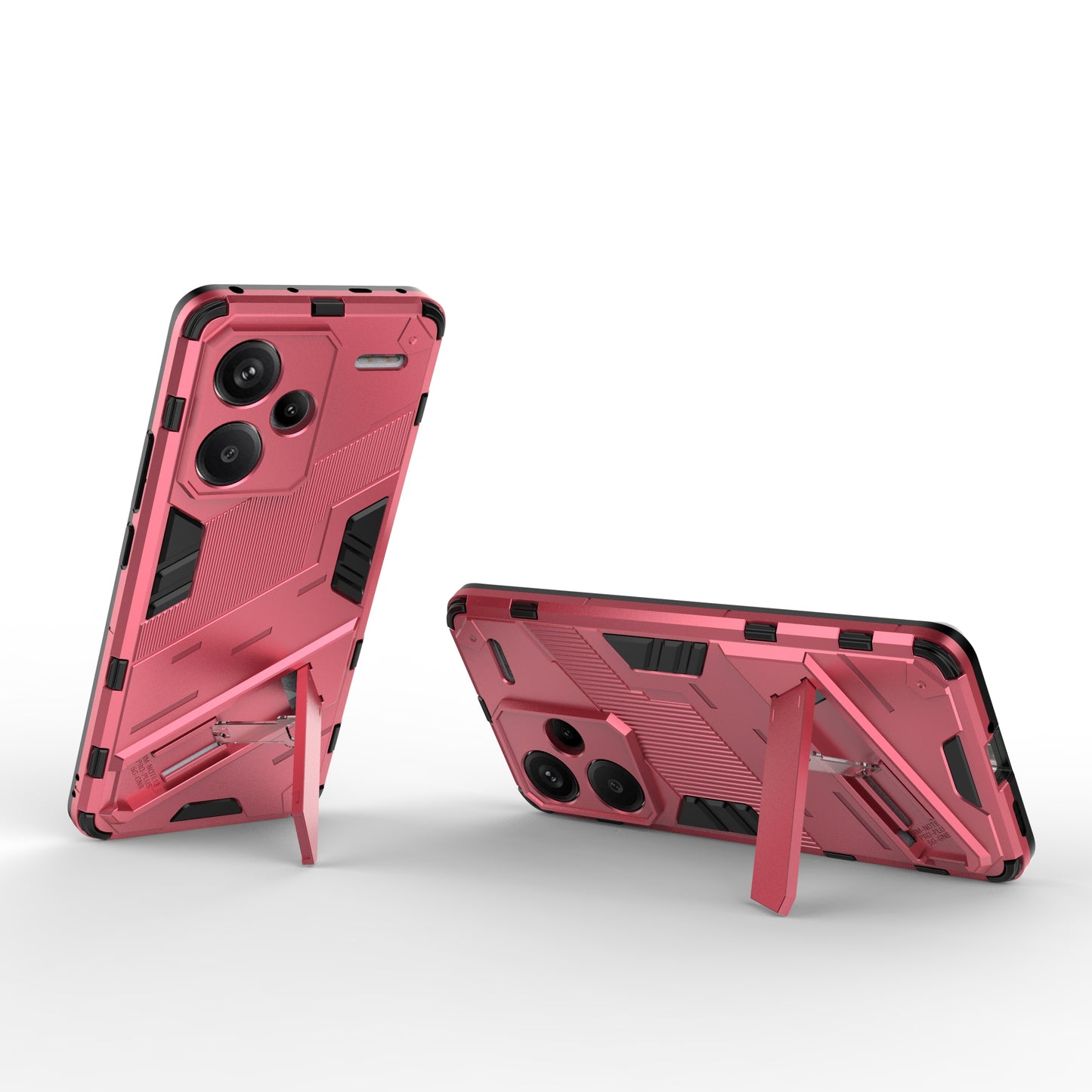 For Xiaomi Redmi Note 13 Pro+ 5G Case Anti-Scratch Kickstand PC+TPU Phone Cover - Rose