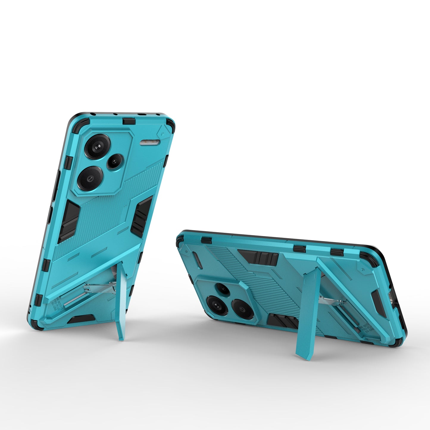 For Xiaomi Redmi Note 13 Pro+ 5G Case Anti-Scratch Kickstand PC+TPU Phone Cover - Baby Blue