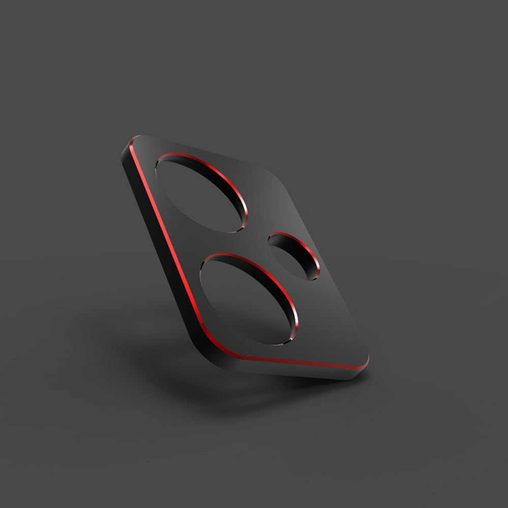 For Xiaomi Redmi Note 13 Pro+ Bumper Case Metal Frame Bumper Cover with Camera Lens Guard - Black / Red